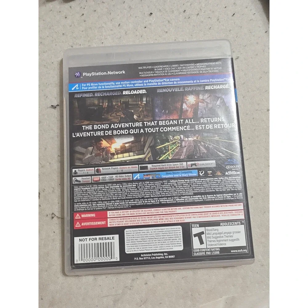 GoldenEye 007 Reloaded Sony PlayStation 3 PS3 Game 2011 Activision Daniel Craig